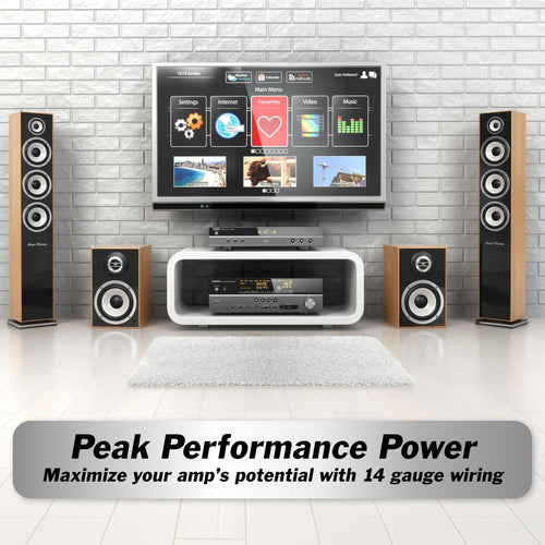 14 Gauge Speaker Wire - 30Ft Black Audio Cable for Car Speakers, Home Theater, Surround Sound, Radio - Durable Copper-Clad Aluminum AWG Wire for Clear Sound Transmission